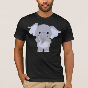 T-shirt feliz do elefante dos desenhos animados