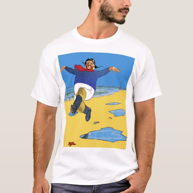 T-shirt feliz do pescador (Frente)