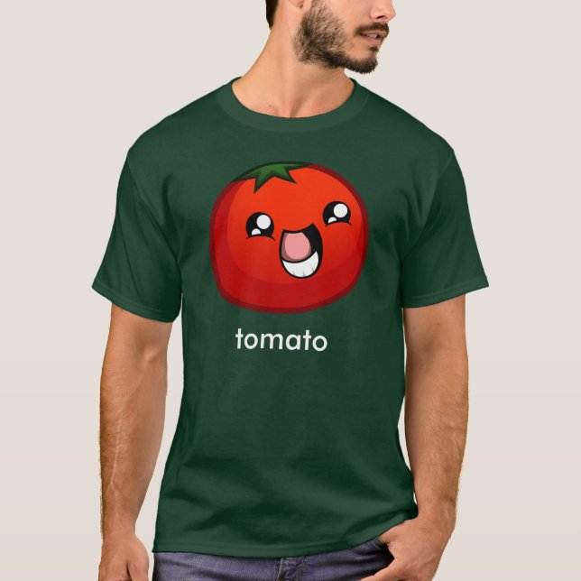 T-shirt feliz do tomate (Frente)