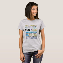 T-shirt Feliz Família Hanukkah E Amigos
