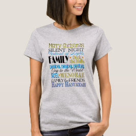T-shirt Feliz Família Hanukkah E Amigos