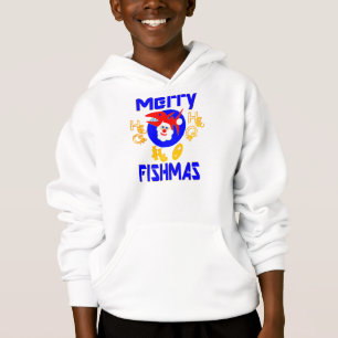 T-shirt ♫ ♥ Feliz FishMas-Crianças Hillarious Santa Fish H