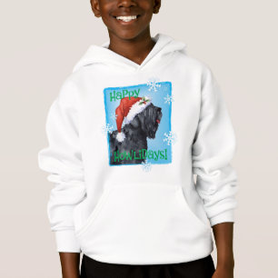 T-shirt Feliz Howliday Black Russo Terrier