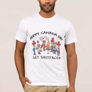 T-shirt feliz muito engraçado do dia de Canadá