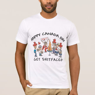 T-shirt feliz muito engraçado do dia de Canadá