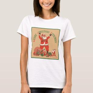 T-shirt Feliz Natal a Todos! Papai Noel Antigo