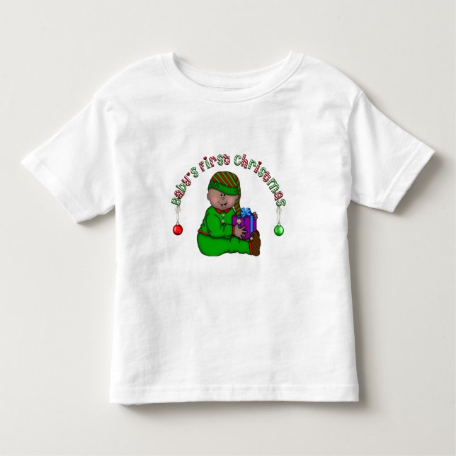 T-shirt Feliz Natal de 1rua afro-americano (Frente)