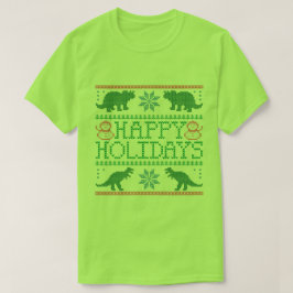 T-shirt Feliz Natal Dinossauro Ugly Xmas Sweater