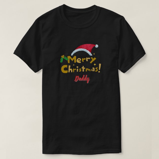 T-Shirt feliz natal dourado  (Frente do Design)