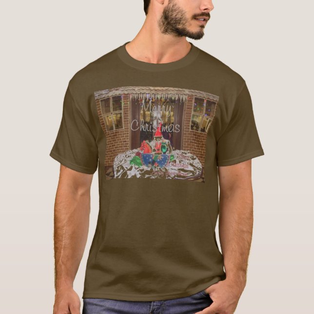 T-shirt Feliz Natal Férias Longe de Casa (Frente)