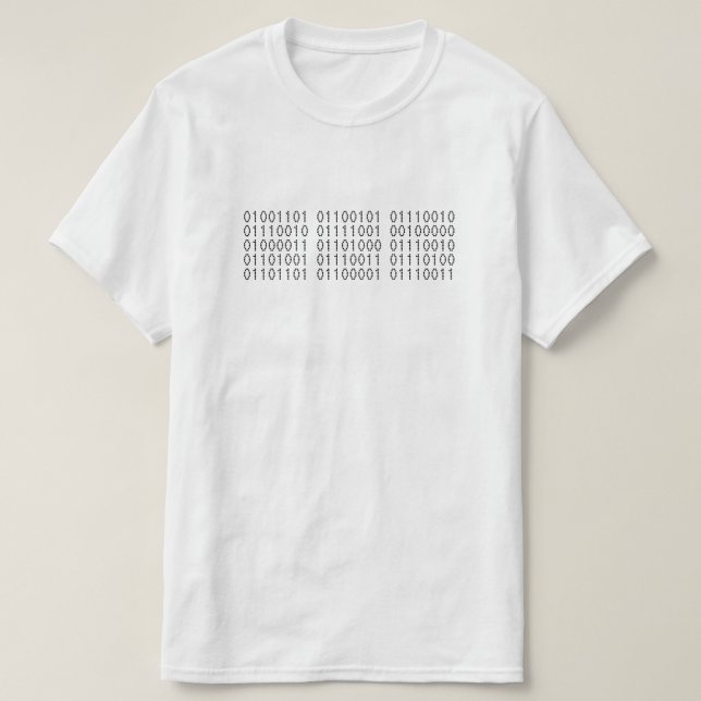 T-shirt Feliz Natal no código binário (Frente do Design)