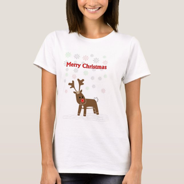 T-shirt Feliz Natal Rudolph Shirt (Frente)