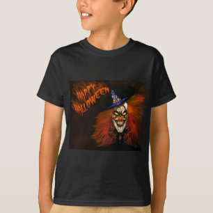 T-shirt Feliz Palhaço Assustador do Halloween