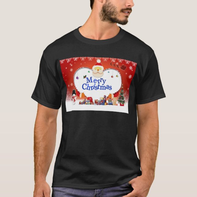 T-shirt Feliz Papai noel de Natal (Frente)