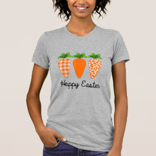 T-shirt Feliz Páscoa Cenoura Fofa De Páscoa
