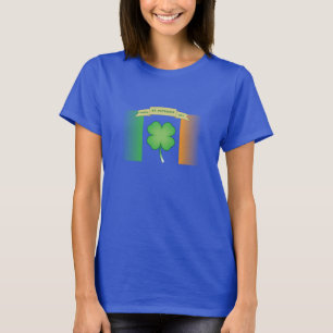 T-shirt Feliz Rua. Dia de Patrick (Quatro Folha de Folha)