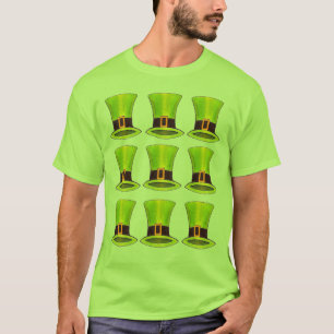 T-shirt Feliz Rua do Dia de São Patrick Leprechaun Tophat