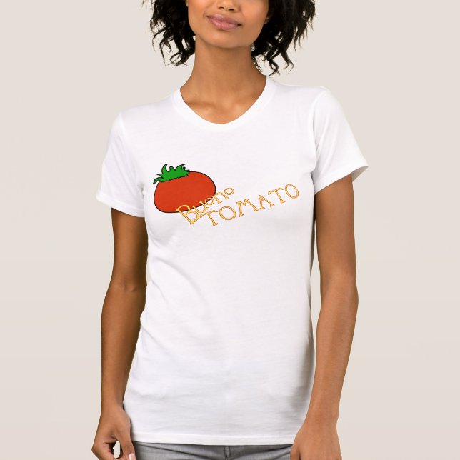 T-shirt fêmea 2 do tomate de APH Buono (Frente)
