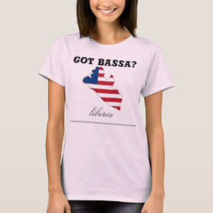 T-SHIRT FÊMEA DA BANDEIRA DE LIBERIA (TRIBO DE