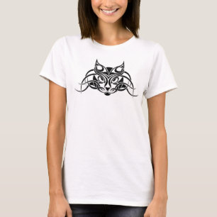 T-shirt feminina com gato tribal