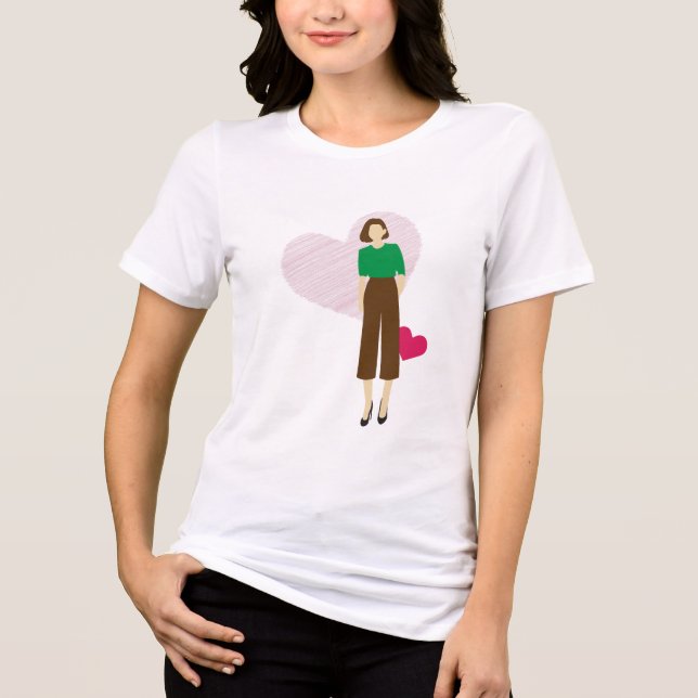 t-shirt feminina confiante - (Frente)