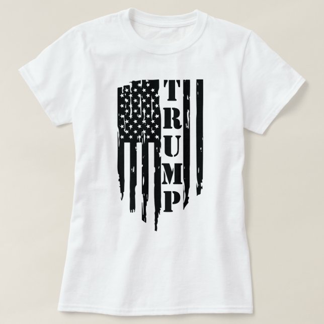 T-shirt feminina da Bandeira Americana (Frente do Design)