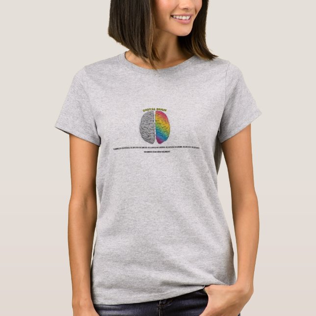 T-shirt feminina da geração X BINARY (Frente)