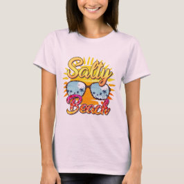 T-shirt feminina da Salty Beach Summer | Hello Sum