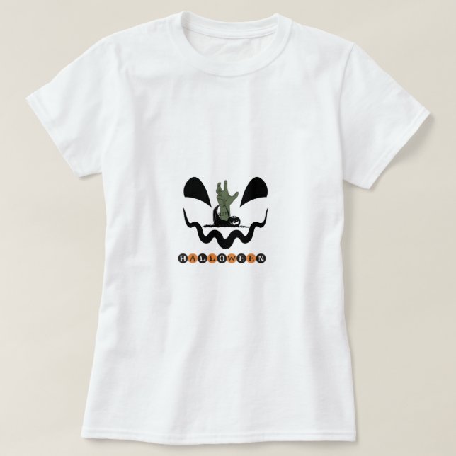 t-shirt feminina de halloween (Frente do Design)