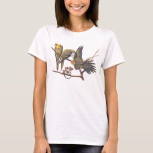 T-shirt feminina do Audubon Carolina Parakeet Trio