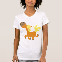 T-shirt feminina feliz do cartoon Pony