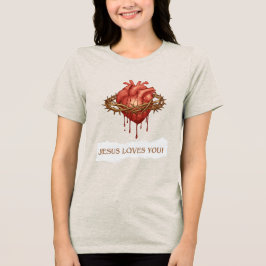 T-shirt Feminina Sacrifício de Jesus na Cruz