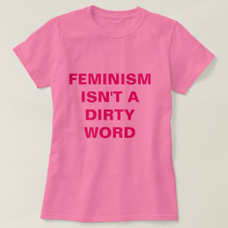 T-shirt feminista cor-de-rosa