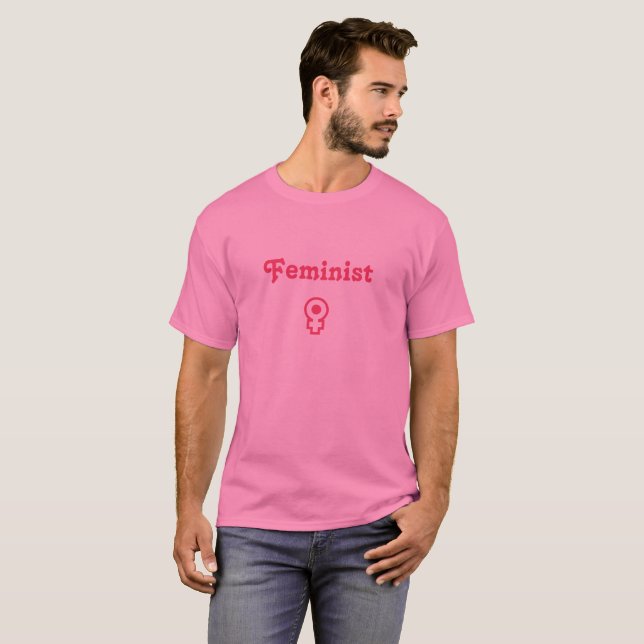T-shirt feminista masculino (Frente Completa)