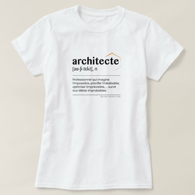 T-shirt femme Architecte (Frente do Design)