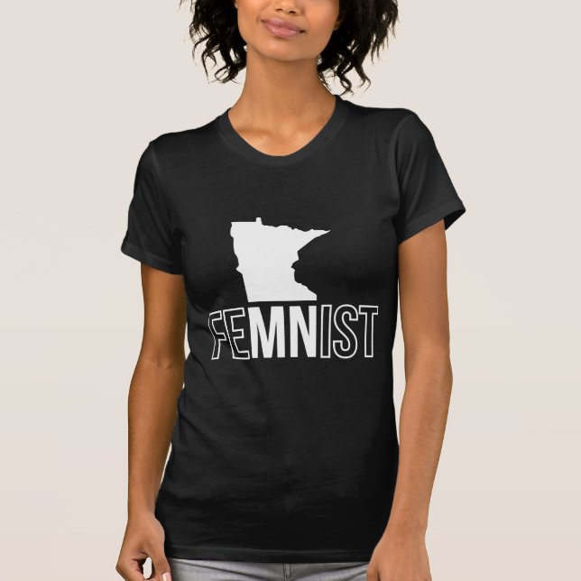 T-shirt FeMNist - para a obscuridade (Frente)