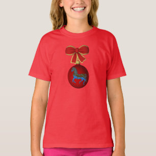 T-shirt Feriado de Natal Carrossel Horse