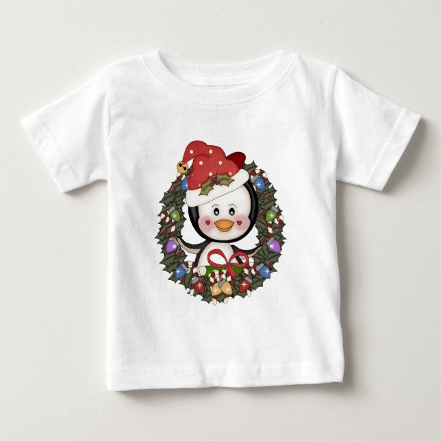 T-shirt Feriado de Natal em Pinguim (Frente)