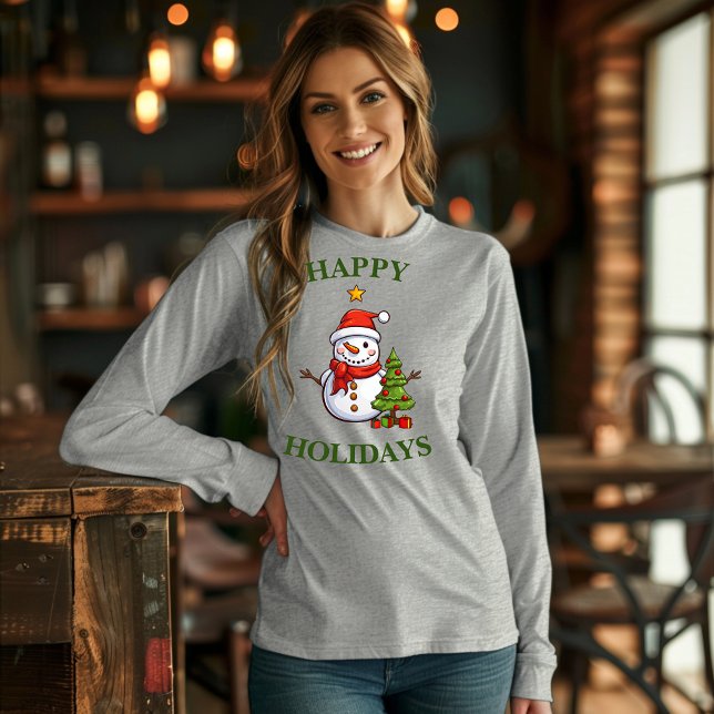 T-Shirt Feriado de Neve e Natal (Criador carregado)