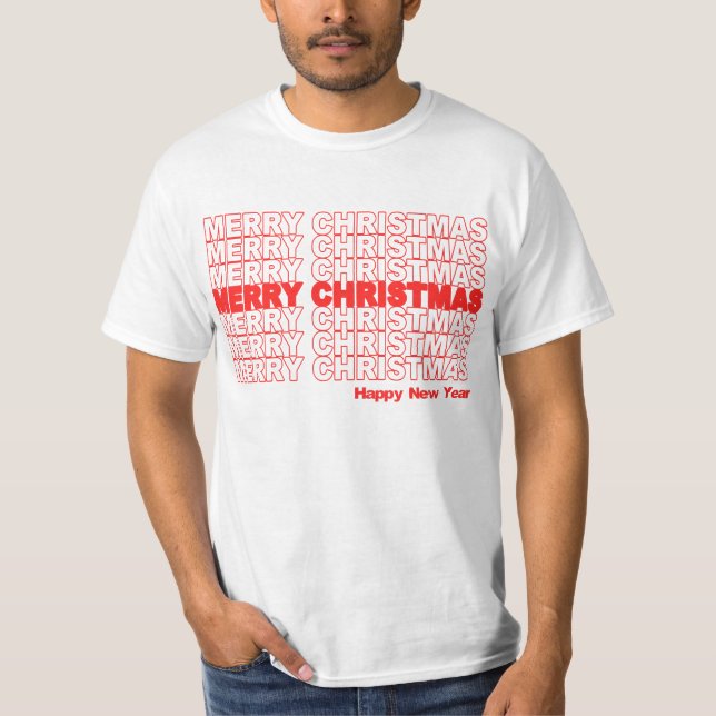 T-shirt Feriado retro do Feliz Natal (Frente)