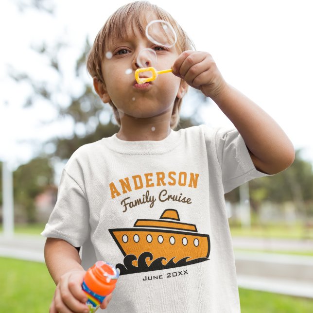 T-shirt Férias de cruzeiro da família de nomes personaliza (Criador carregado)