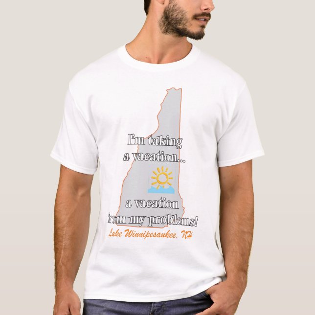 T-shirt férias de meus problemas (Frente)