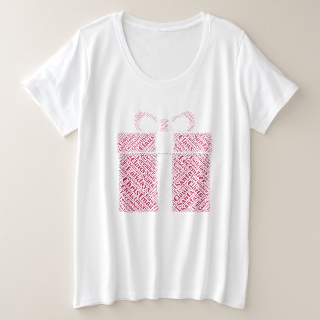 T-shirt Férias de Natal do Arco Vermelho Presente Papai No (Frente do Design)