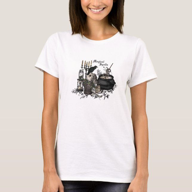 T-shirt FERMENTAÇÃO moderna das BRUXAS do Dia das Bruxas (Frente)