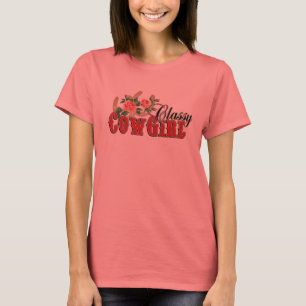 T-shirt Ferraduras elegantes da vaqueira + Design dos