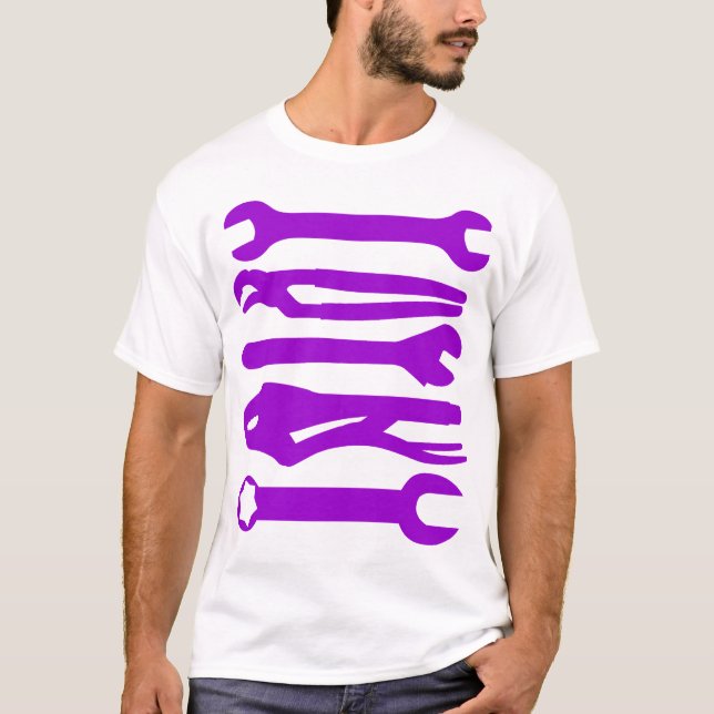 T-shirt Ferramentas - Roxo (Frente)