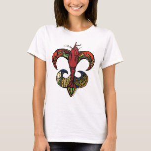 T-shirt Fervura com uma flor de lis dos lagostins
