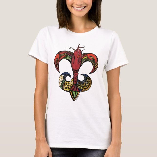 T-shirt Fervura com uma flor de lis dos lagostins (Frente)