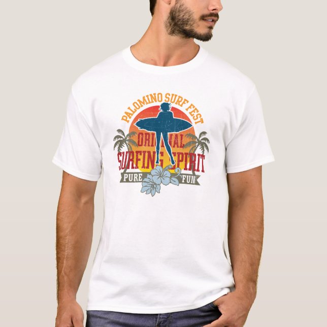 T-shirt Fest do surf do Palomino (Frente)