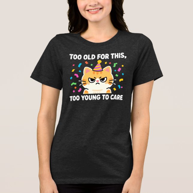 T-Shirt Festa de aniversário Envelhecida Engraçado (Frente)